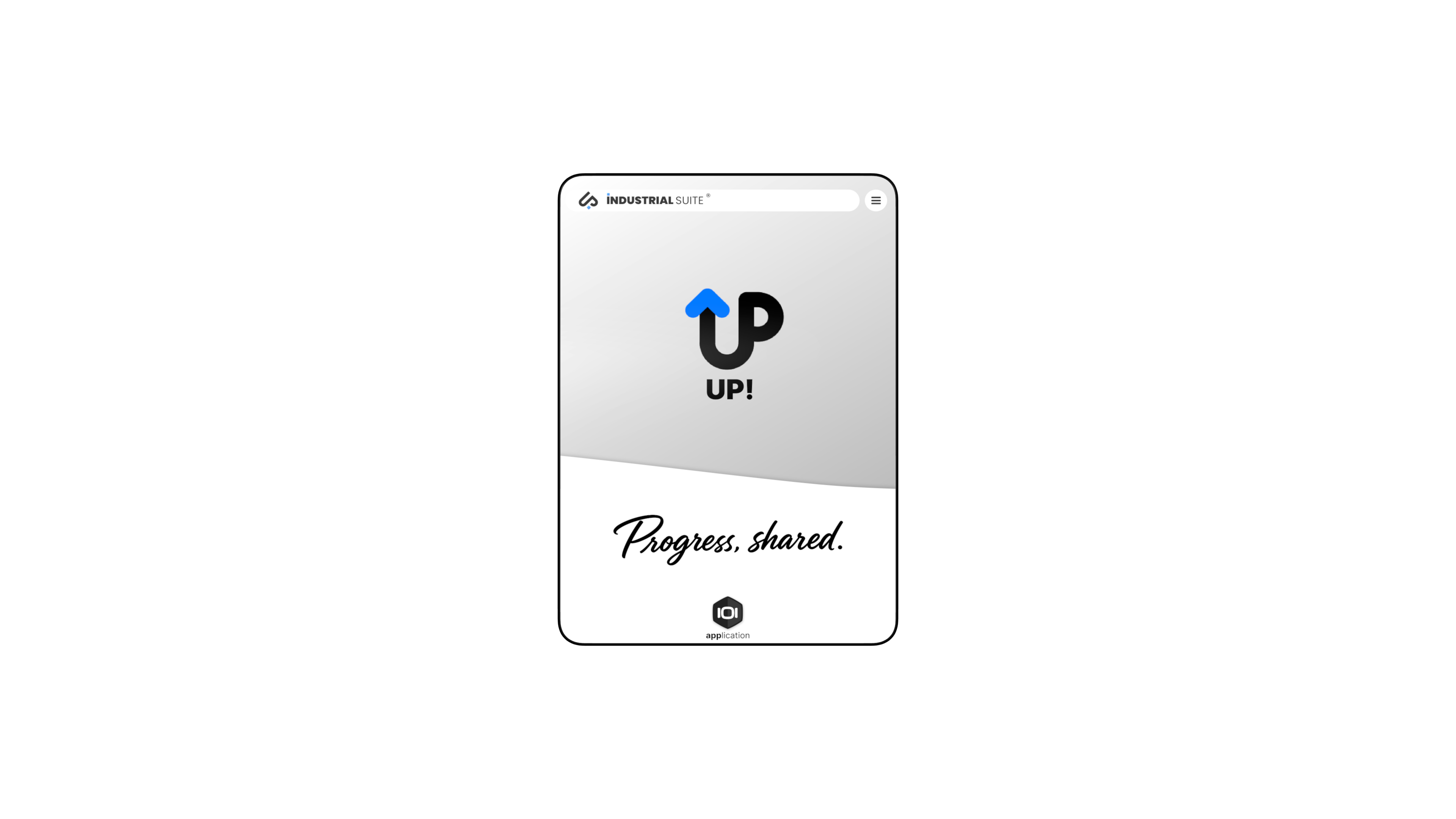 Tablette présentant UP!, l’application d’excellence opérationnelle
